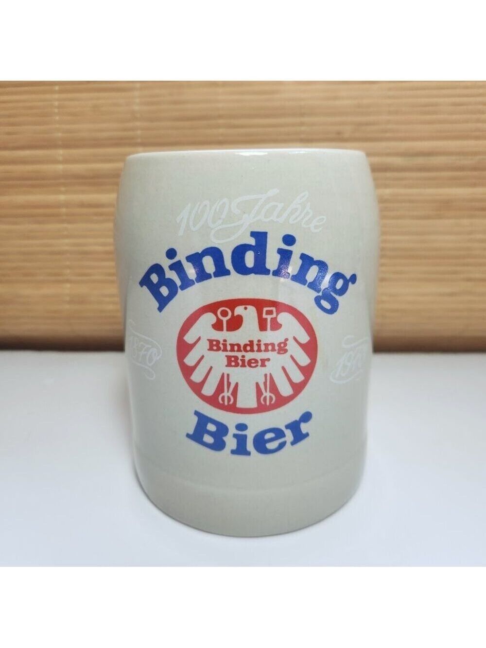 Beer Stein Binding Beer German Mug 100 Year Anniversary Stoneware